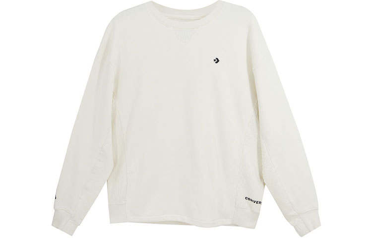 Converse Converse Sweatshirts Men's Ecru Crew Neck Moderate Regular