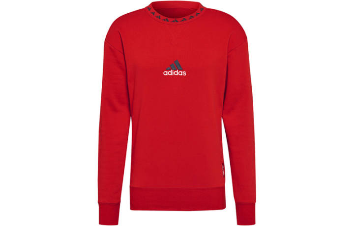 Adidas Adidas Sweatshirts Men's Red Crew Neck Moderate Regular