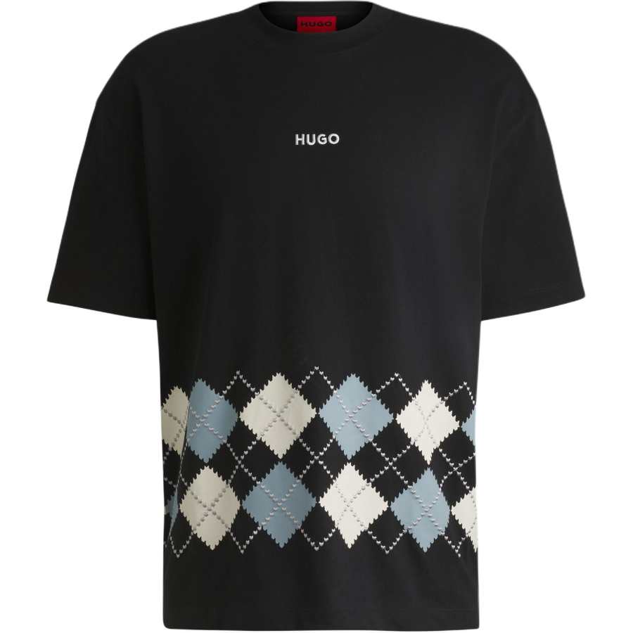 HUGO BOSS Dulapo Argyle print T shirt