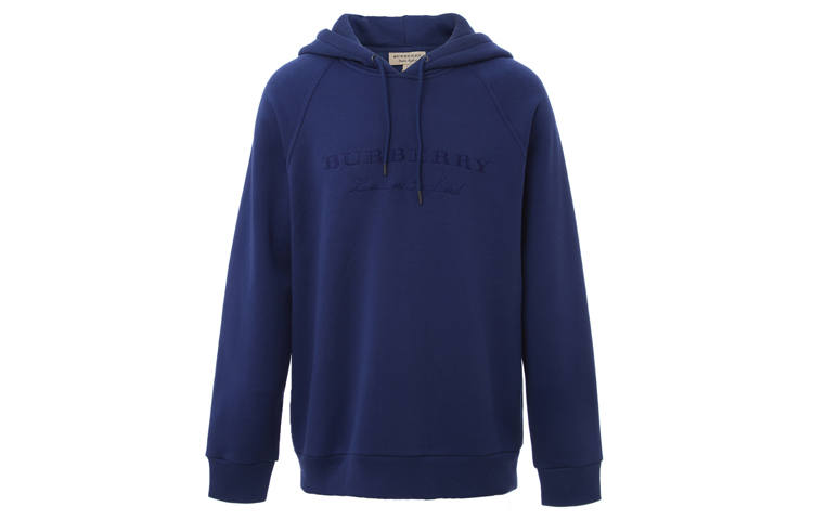 Burberry Sweatshirts Men's Blue Hooded Thickened Regular