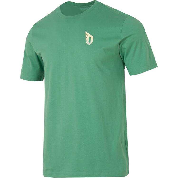 Adidas Adidas T Shirts Men's Green Crew Neck Moderate Straight Fit