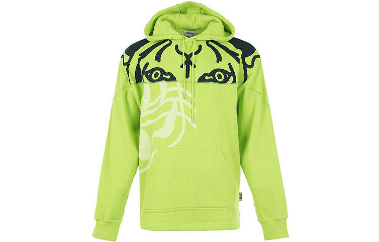 KENZO Sweatshirts Men's Green Hooded Moderate Regular