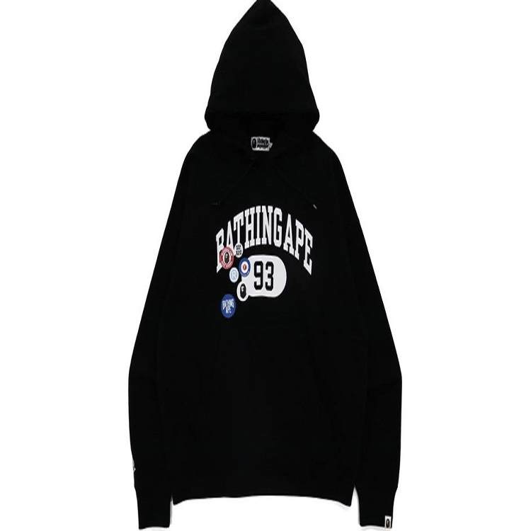 A BATHING APE Bape Badge Motif Loose Fit Pullover Hoodie