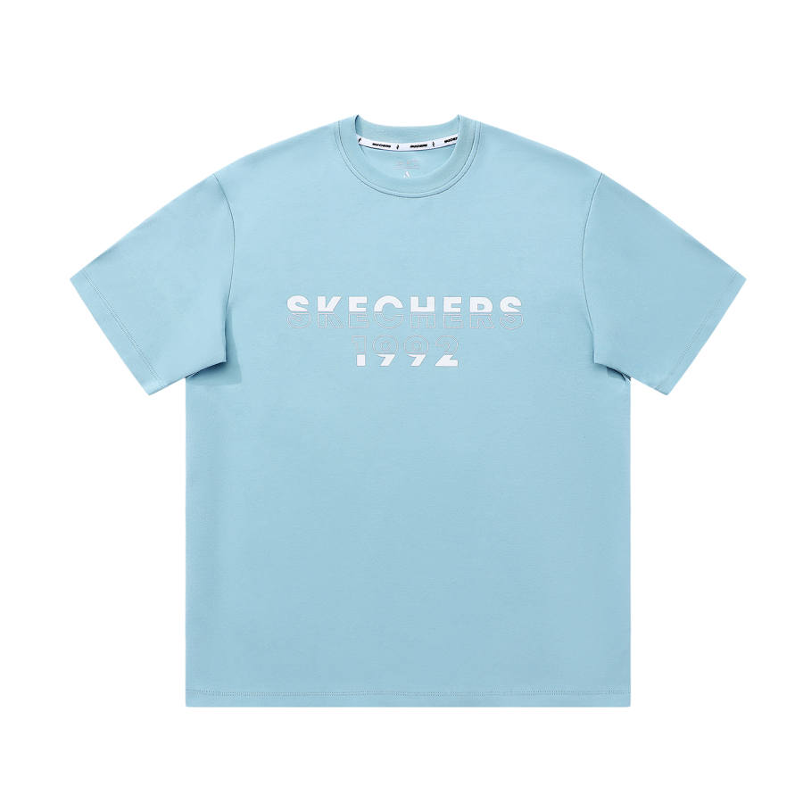 Skechers Elegant Diamond Collection T Shirt Unisex Gray Blue
