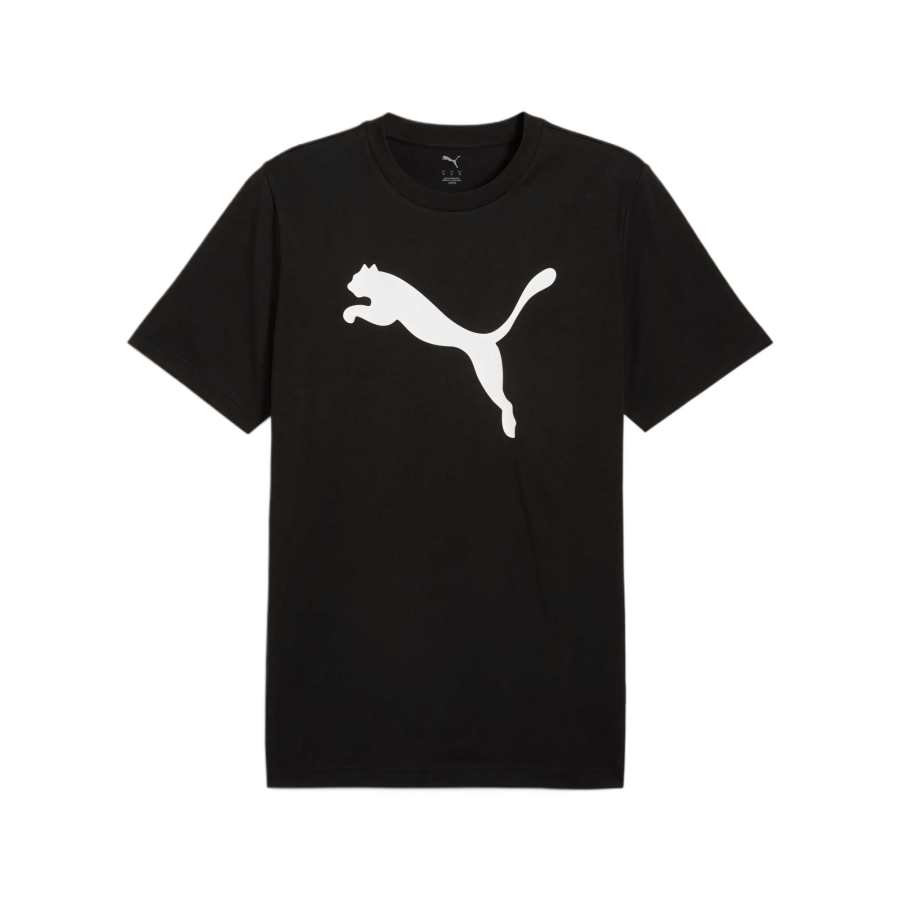 PUMA T Shirts Men's Black Crew Neck Moderate
