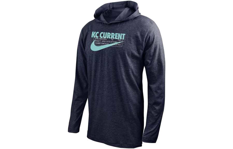 Nike Nike Kansas City Current Men's Nike Soccer Long Sleeve Hooded T Shirt