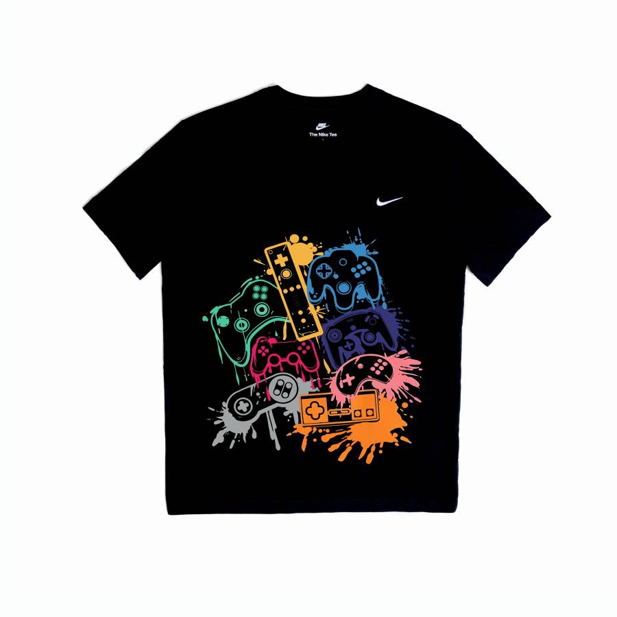 Nike Nike T Shirts Unisex Black Crew Neck Moderate Straight Fit