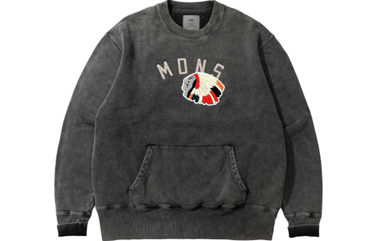 MADNESS Sweatshirts Unisex Black Crew Neck Moderate Regular