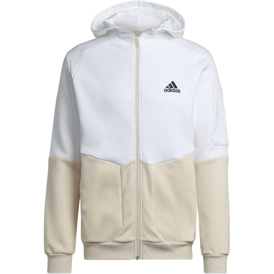 Adidas Adidas Sweatshirts Men's White Hooded Moderate Cardigan