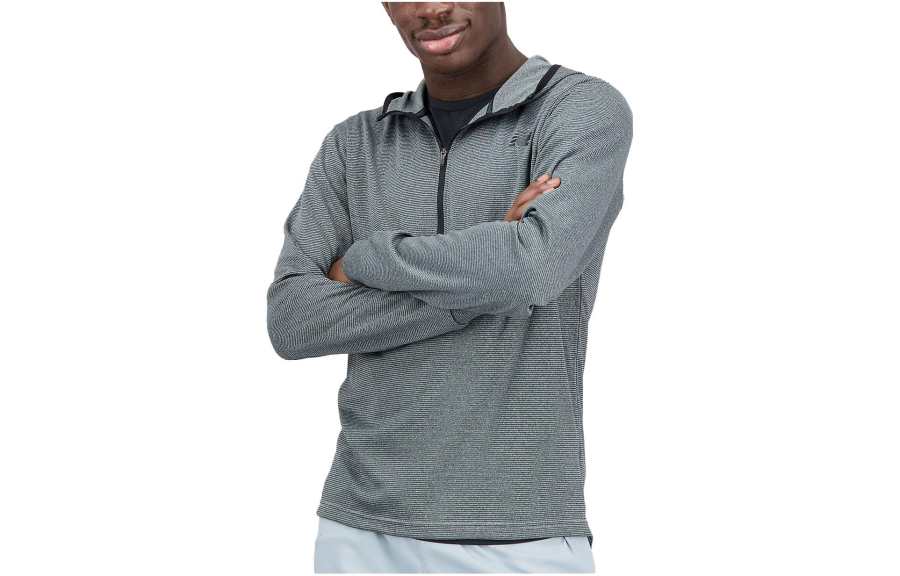 New Balance New Balance TENACITY HOODED Sweatshirts Men's Gray Hooded Moderate Regular