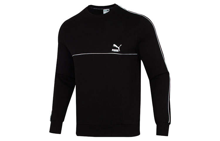 PUMA Sweatshirts Men's Black Crew Neck Moderate Other