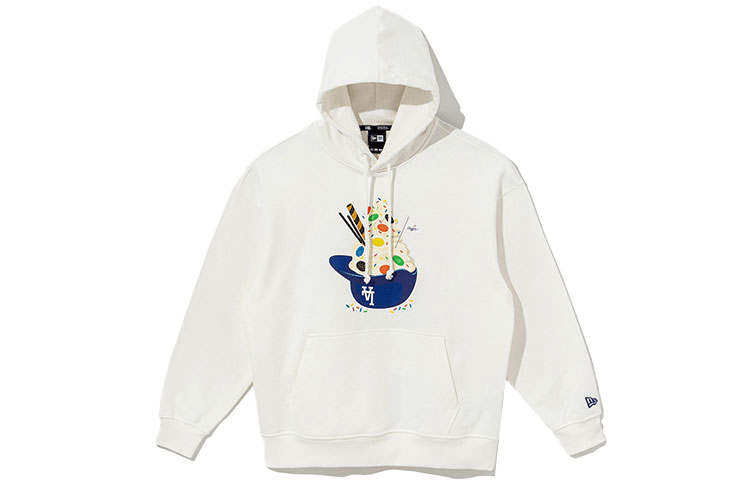 New Era Sweatshirts Unisex White Hooded Non Detachable Moderate Regular