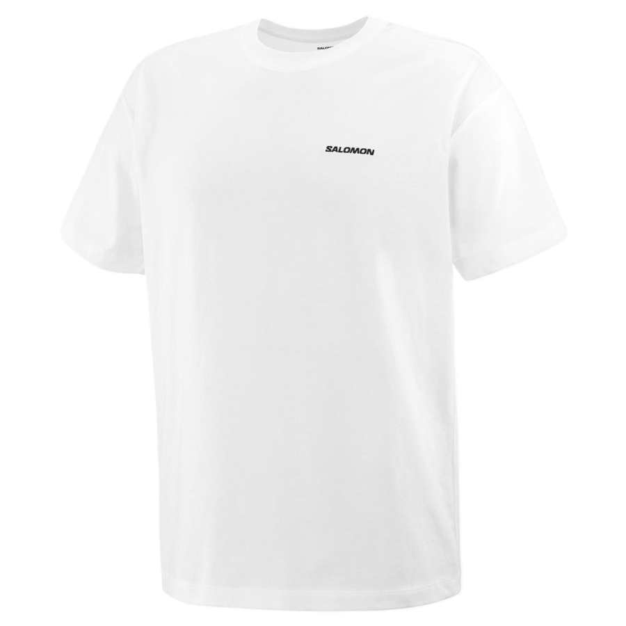 SALOMON T Shirts Men's White Crew Neck Moderate