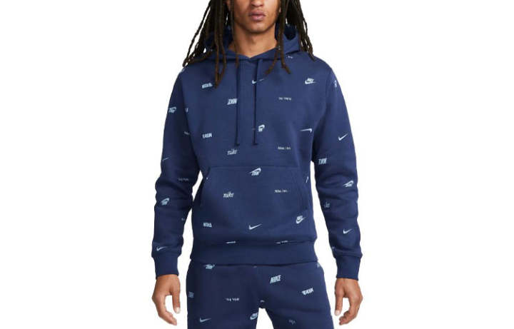 Nike Nike Sweatshirts Men's Marine Blue Hooded Moderate Regular