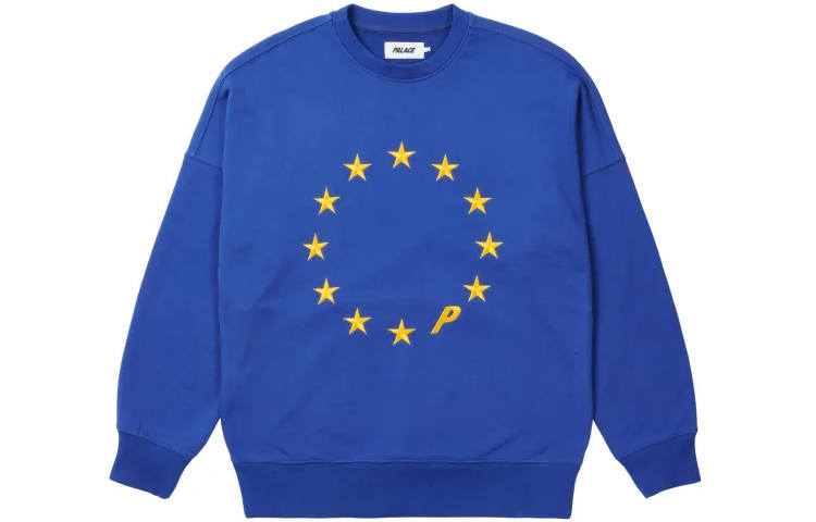 PALACE FW21 Eu Don Crew Blue Sweatshirt Unisex Blue