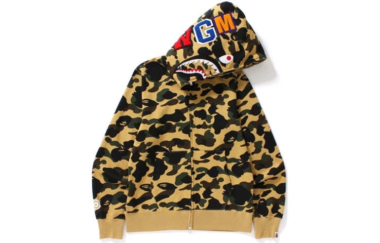A BATHING APE Bape 1st Camo Multi Logo Shark Full Zip Hoodie