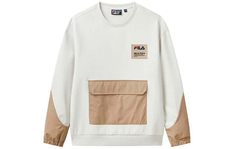 FILA Sweatshirts Men's Gardenia Yellow Crew Neck Moderate Regular