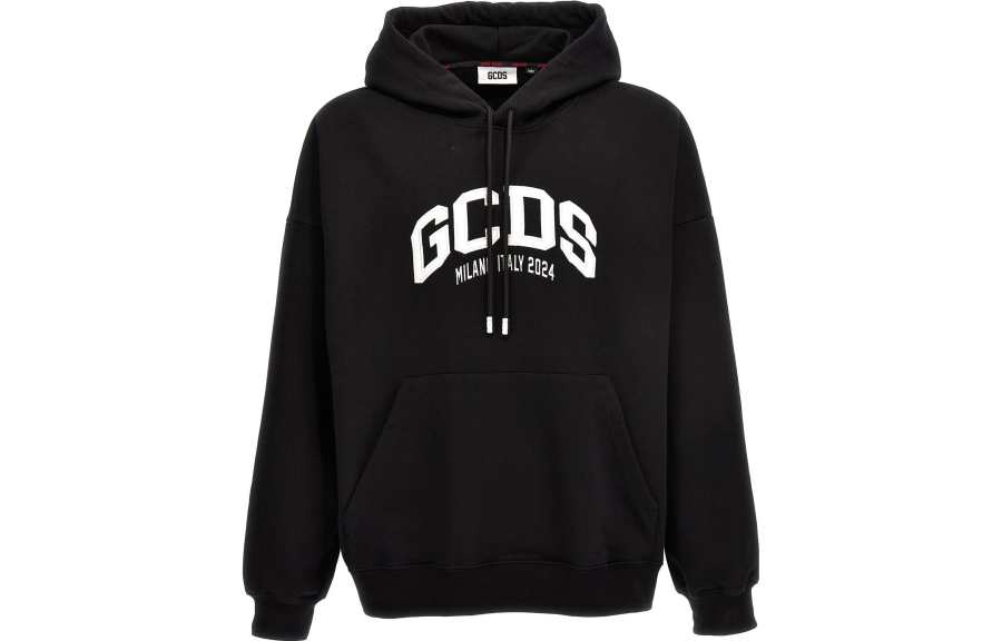 GCDS Logo Embroidered Drawstring Hoodie