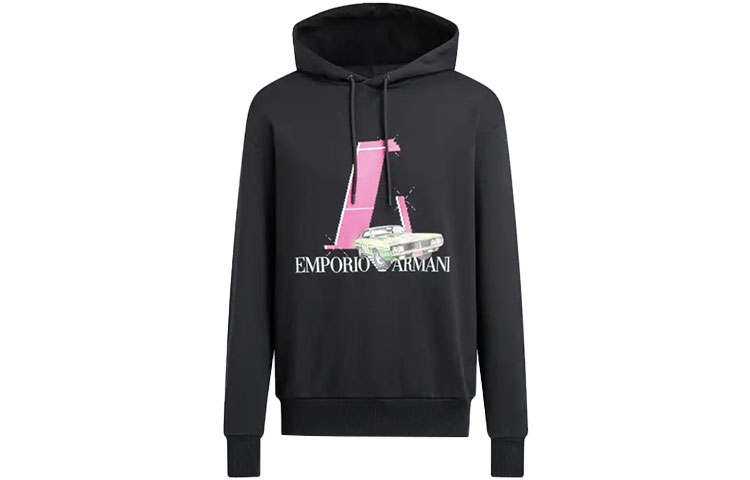 EMPORIO ARMANI Car Logo-print Hoodie