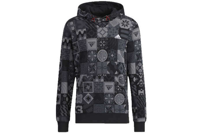 Adidas Adidas CNY Collection Sweatshirts Men's Black Hooded Moderate Regular
