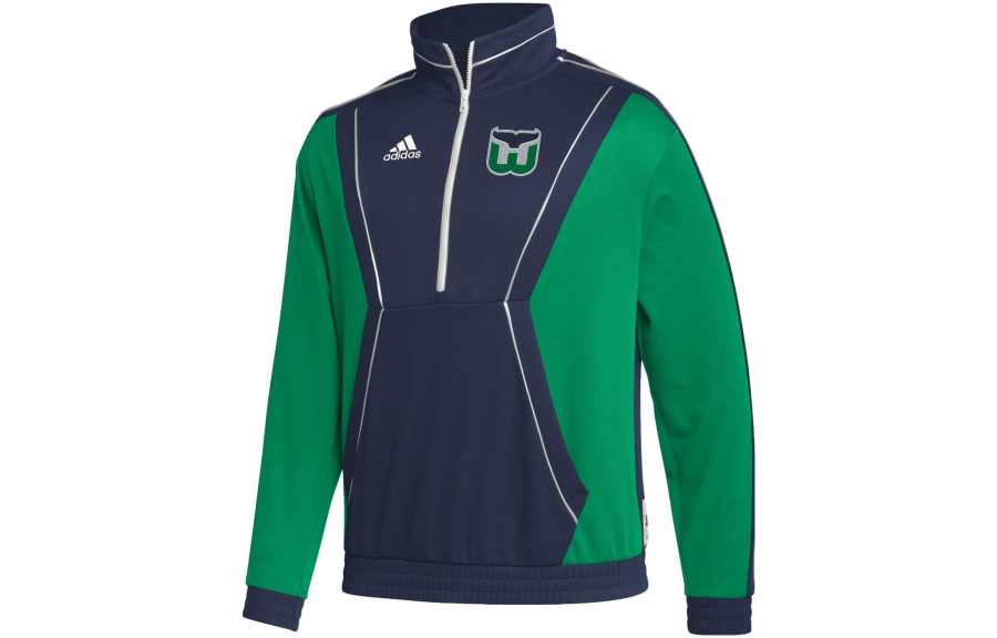 Adidas Adidas Sweatshirts Unisex Marine Blue Stand Collar Moderate Regular