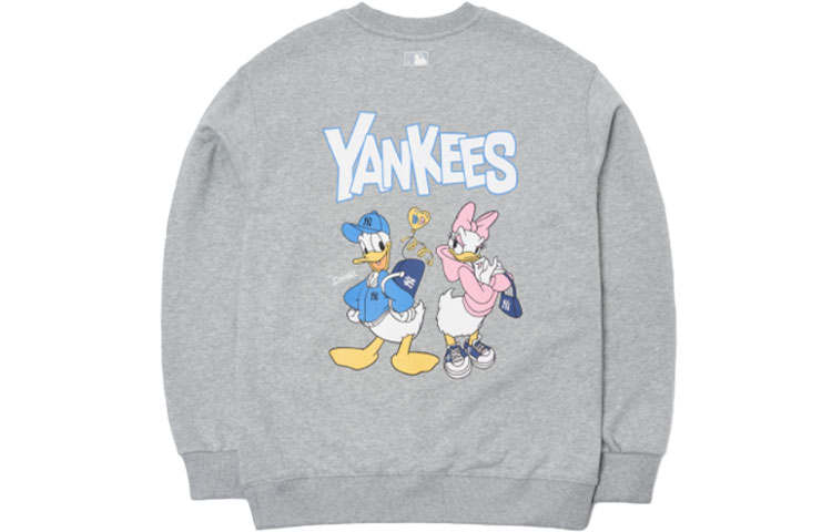 MLB X Disney Mlb X Disney Collaboration Sweatshirts Unisex Gray Crew Neck Moderate