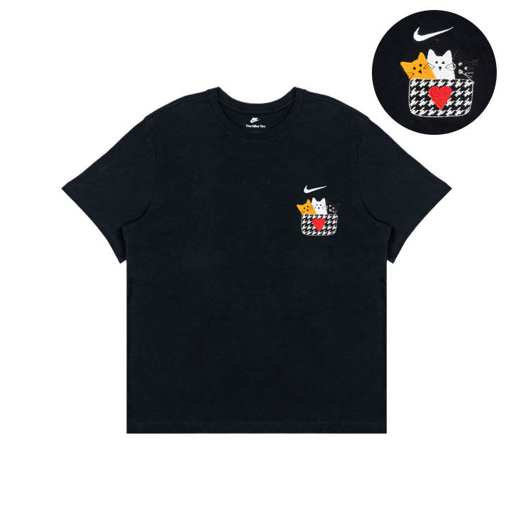 Nike Nike T Shirts Unisex Black Crew Neck Moderate Straight Fit