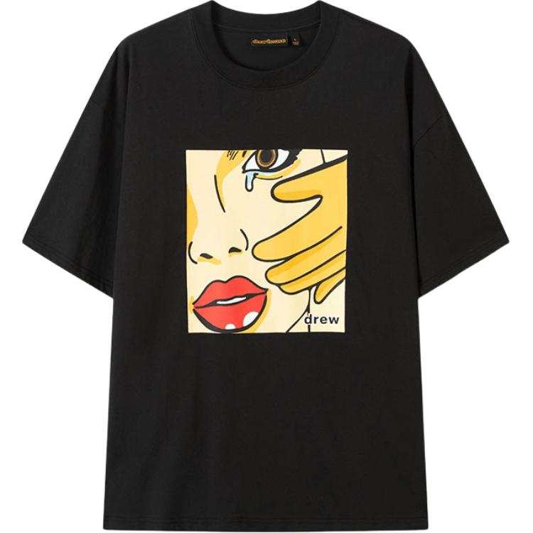 Drew house SS25 T Shirts Unisex Black Crew Neck