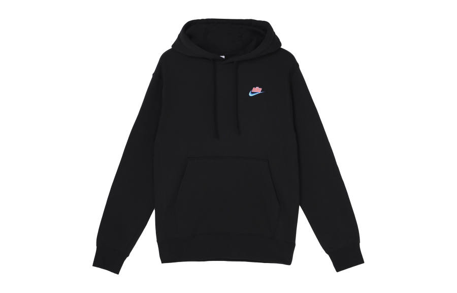 Nike Nike Sportswear Keep It Clean Casual Sports Pullover Fleece Lined Hooded Sweatshirt Men's Black