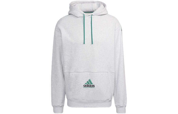 Adidas Originals EQT Sweatshirts Men's Light Heather Gray Hooded Moderate Regular