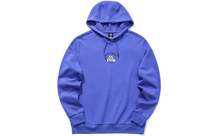 ANTA Sweatshirts Men's Blue Hooded Thickened Regular