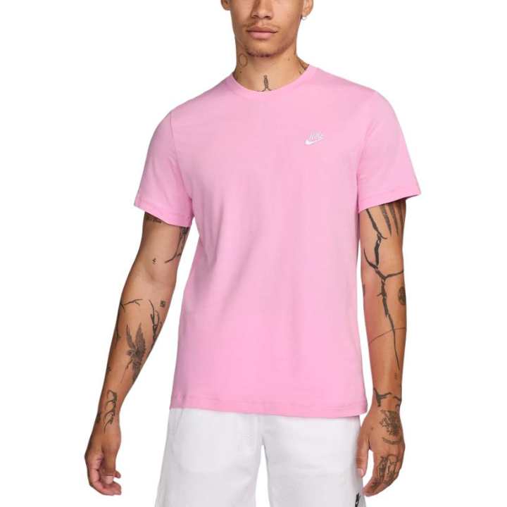 Nike Nike T Shirts Men's Pink Crew Neck Moderate Straight Fit