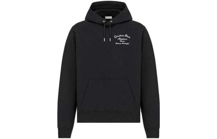 DIOR DIOR Sweatshirts Men's Black Hooded Moderate Regular
