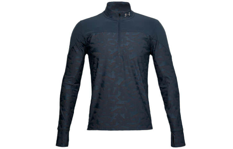 Under Armour Qualifier Sweatshirts Men's Blue Stand Collar Moderate Regular
