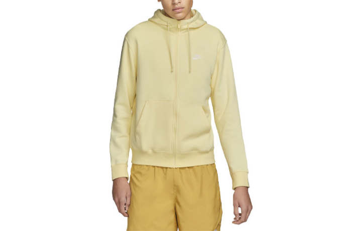 Nike Nike Sweatshirts Men's Yellow Hooded Moderate Cardigan