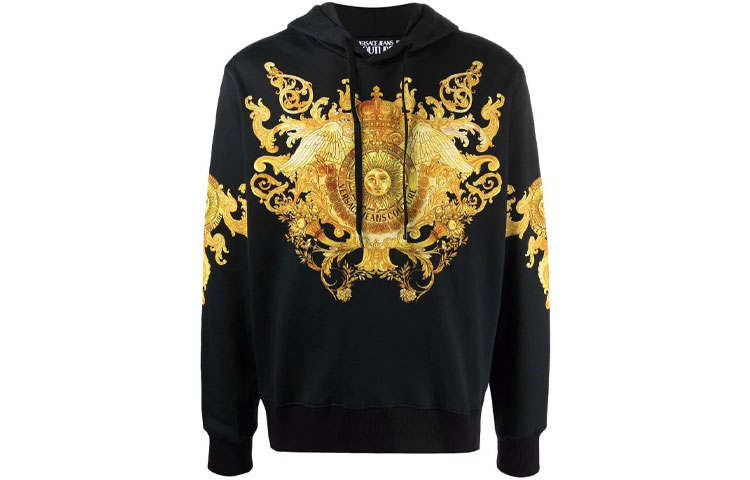 Versace Jeans Couture baroque-print cotton hoodie