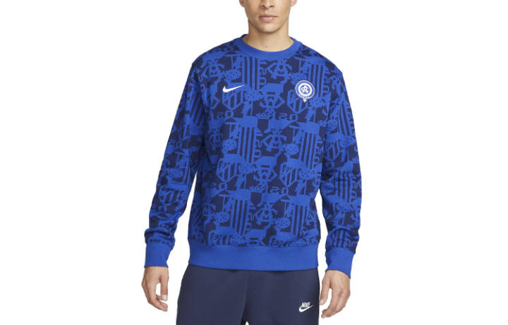 Nike Nike Sweatshirts Men's Dark Blue Crew Neck Moderate Regular