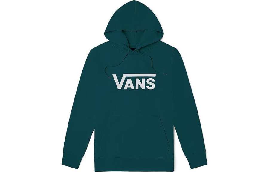 Vans Sweatshirts Unisex Lake Green Hooded Moderate Regular