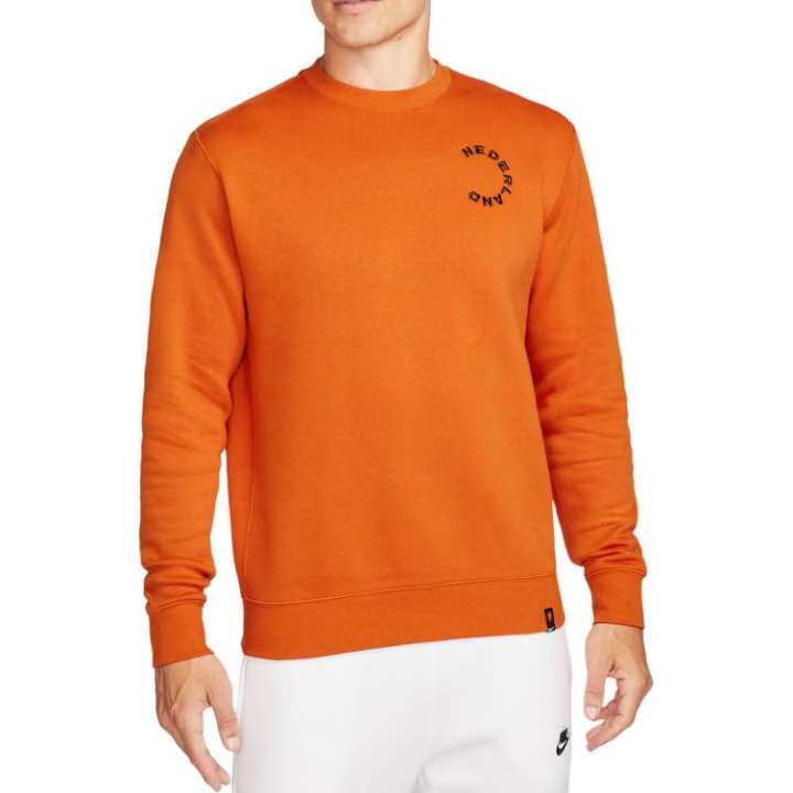 Nike Nike Sweatshirts Men's Orange Crew Neck Moderate Regular