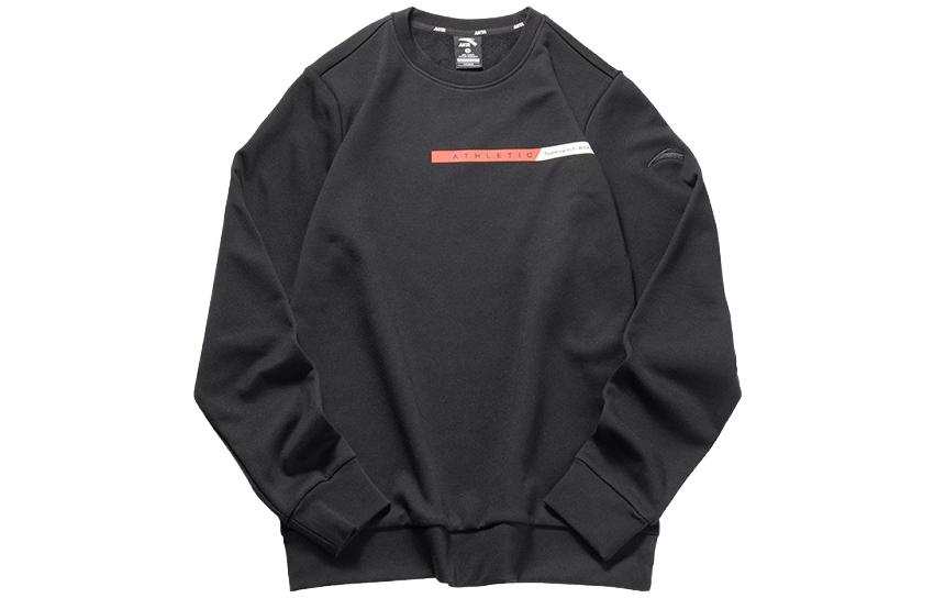 ANTA Sweatshirts Men's Black Crew Neck Moderate