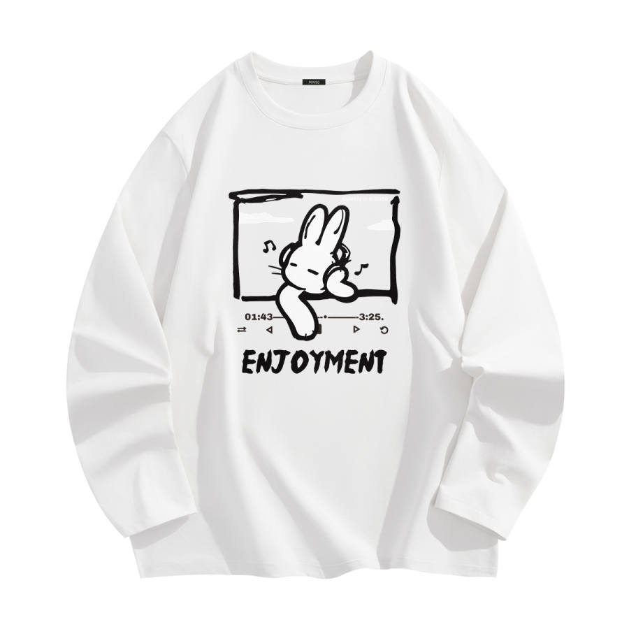 MINISO T Shirts Unisex Crew Neck Moderate Heavyweight