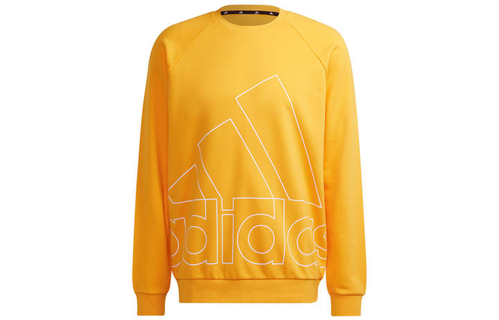 Adidas Adidas Sweatshirts Men's Yellow Crew Neck Moderate Regular