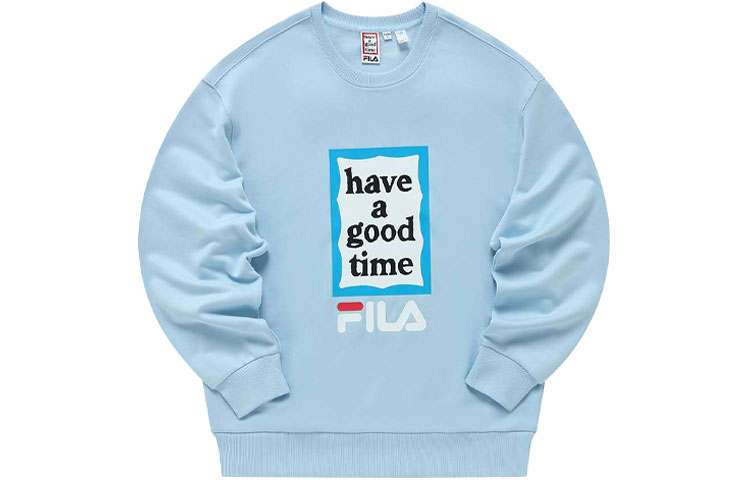FILA Have A Good Time Collection Sweatshirts Unisex Laiwu Blue Crew Neck Moderate