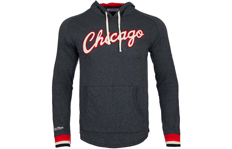 Mitchell Ness Mitchell Ness Sweatshirts Men's Dark Gray Hooded Moderate Regular