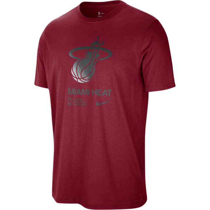 Nike Nike Miami Heat Courtside T Shirt Men's Resilient Red