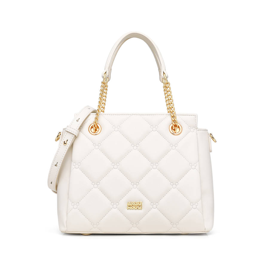 Disney Pu Handbag Regular Women's Ecru/Black