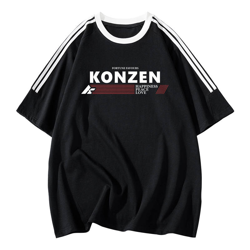 KONZEN· T Shirts Unisex Crew Neck Moderate Straight Fit