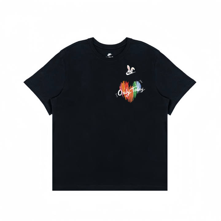 Nike Nike T Shirts Unisex Black Crew Neck Moderate Straight Fit