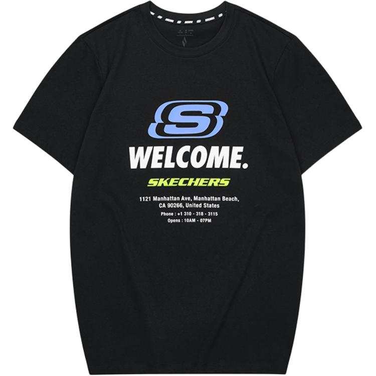 Skechers T Shirt Unisex Carbon Black