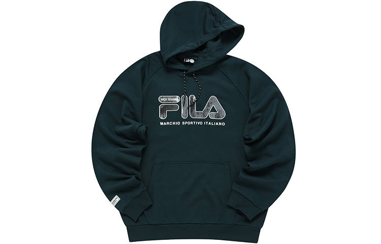 FILA FUSION Sweatshirts Men's Da Sea Blue Hooded Moderate Regular